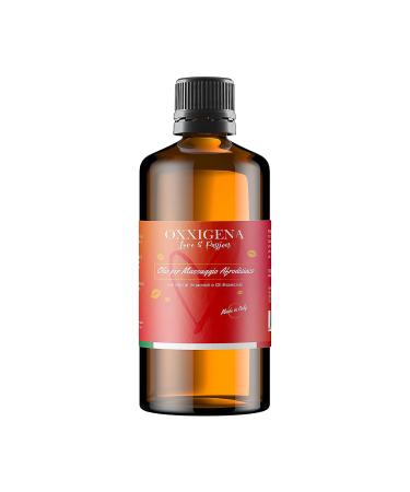 Oxxigena - aphrodizing massage oil - 100% naturally with grape seed oil and the essential oils Patschuli and ylang ylang - moisturizing and nourishing body oil 100 ml made in Italy