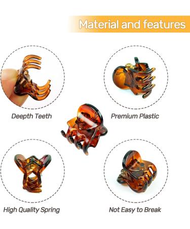 Hanyousheng Mini Claw Clips 30pcs - Non slip Small Hair Claw Clips for Girls and Women - Black and Brown - Includes Storage Bags - 30 Count - Buy Online on GoSupps.com