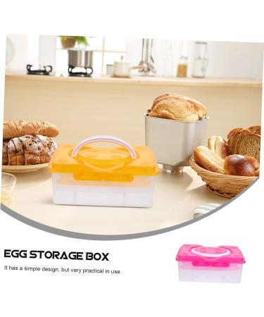 GLEAVI Egg Storage Box Eggs Food Trays Camping Fridge Containers for Food Egg Holder Call Crisper re-usable Rosy 24X16.5X10CM - Buy Online on GoSupps.com