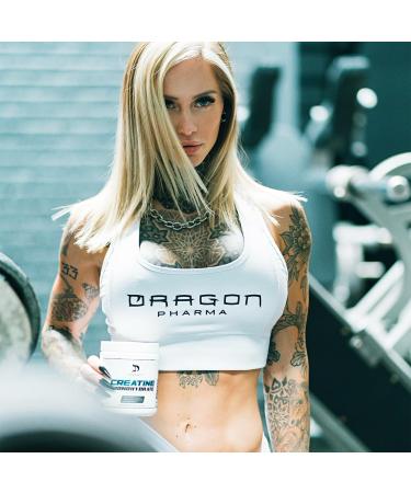 Dragon Pharma Creatine Monohydrate - Muscle Recovery & Antioxidant Support Supplement (60 Servings Unflavored) - International Shipping Available - Buy Online on GoSupps.com