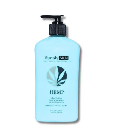 Ultra Healing Daily Moisturizing Hemp Body Lotion with Natural Hemp Seed Oil Shea Butter and Jojoba Oil Floral and Citrus Scent 17 fl. oz Made in USA