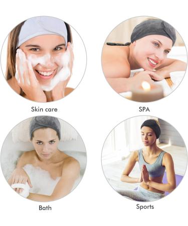KinHwa 3 Pack Spa Facial Headband Makeup Hair Band Women Skincare Adjustable Microfibre Headband for Washing Face Sports Yoga White White 3 Count (Pack of 1) - Buy Online on GoSupps.com