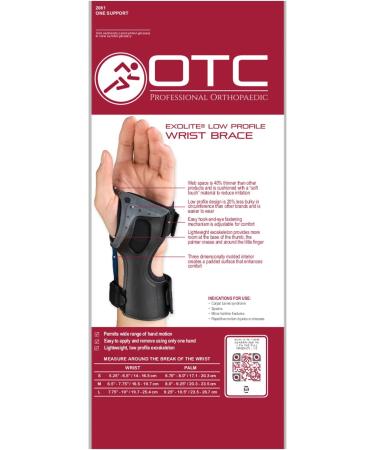 OTC Exolite Low-Profile Wrist Brace for Right Hand - Molded Exoskeleton Medium Black | International Shipping Available - Buy Online on GoSupps.com