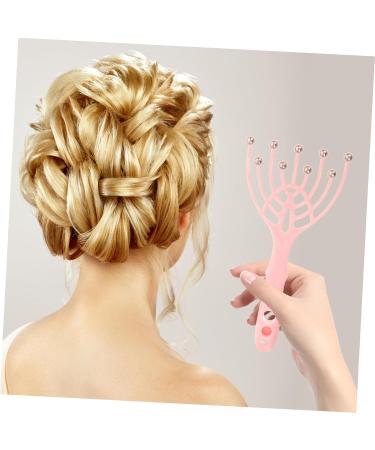 Orfofe Head & Hand Massager - Scalp & Hair Massage Tool | Relaxing Pink Claw for Ultimate Relaxation - 20x9.5cm - Buy Online on GoSupps.com