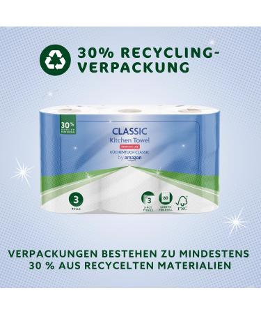 Buy Amazon Classic Kitchen Roll - 15 Rolls (5 Packs of 3) 80 Sheets per Roll | International Shipping Available - Buy Online on GoSupps.com