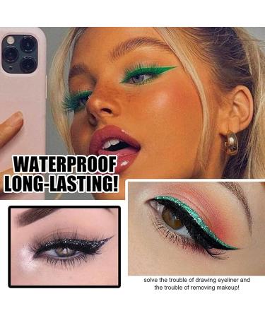 Reusable 2-in-1 Eyeliner and Eyelash Stickers - Glitter Makeup, 56 Pairs - Buy Online on GoSupps.com