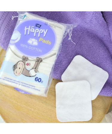 Buy Bella Baby Happy Cotton Pads - 100% Cotton Pack of 4 (240 Pcs) - Ideal for Sensitive Skin | International Shipping - Buy Online on GoSupps.com