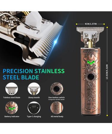 Fade King Hair Trimmer for Men - Cordless Beard Clippers - Professional, Zero Gapped with Hard Case (Red-Brown) - Buy Online on GoSupps.com