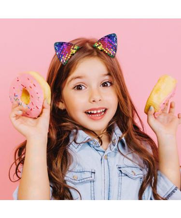 6 PCS Cat Ears Hair Clips Hair Clips for Girls Cat Ear Hair Barrettes for Kids Cute Glitter Sparkly Cat Ear Hair Clips Animal Hair Pins for Girls Toddlers Kids Fun Hair Accessories for Parties - Buy Online on GoSupps.com