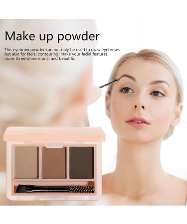 Eyebrow Powder Kit with Brush | Cosmetics Makeup Kit - Eyebrow Powder Sculpting Kit with Built-in and Brush Long-Lasting Brow Beauty Waterproof Compact Eyebrow Shaper Set for Women Oat Brown - Buy Online on GoSupps.com