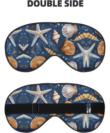 SSIMOO Adjustable Sea Star & Seashell Sleep Mask | Breathable & Fashionable Eye Mask for Comfortable Sleep - International Shipping - Buy Online on GoSupps.com