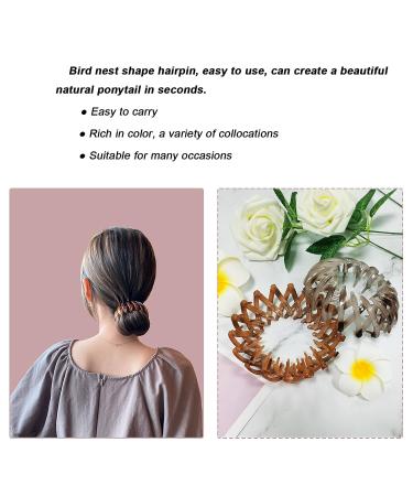 Colorful Bird Nest Hair Holder Set - 7 PCS Plastic Ball Bun Ponytail Hair Clips for Women - Buy Online on GoSupps.com