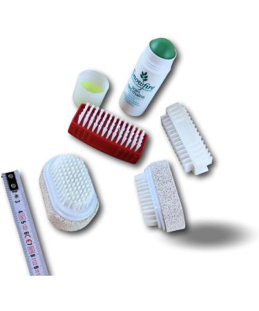 Kibros Netmain Cleaning & Care Set for Hands - 2 Nail Brushes Pumice Stone & Repair Stick | International Shipping - Buy Online on GoSupps.com