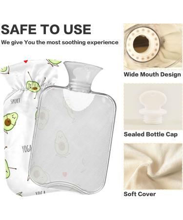 NAANLE YOGA Avocado Hot Water Bottle 1L - Transparent Heat & Cold Therapy for Pain Relief - Buy Online on GoSupps.com