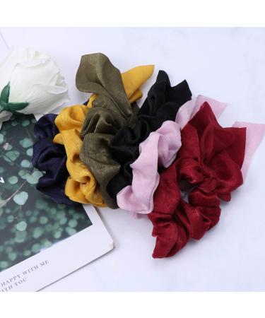 Lurrose 6pcs Bunny Ears Hair Ties - Stylish Elastic Solid Color Hair Bands for Women | International Shipping Available - Buy Online on GoSupps.com