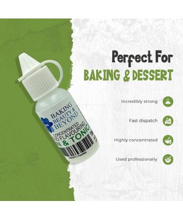 Baking Beauty and Beyond Concentrated Food Flavouring Oil - Dozen of Professional Quality Food Grade Flavouring Oil for Candy Making Baking Cooking Lip Balm and Lip Gloss - Gin & Tonic (50ml) - Buy Online on GoSupps.com