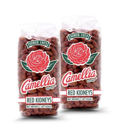 Camellia Brand Dried Red Kidney Beans, 1 Pound (2 Pack) Red Kidney 1 Pound (Pack of 2)