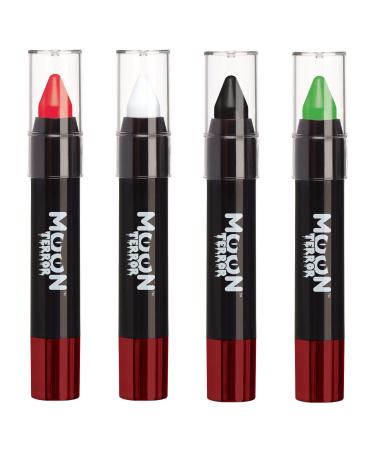 Halloween Face Paint Stick Body Crayon by Moon Terror SFX Make up - Set of 4 - Special Effects Make up - 0.12oz