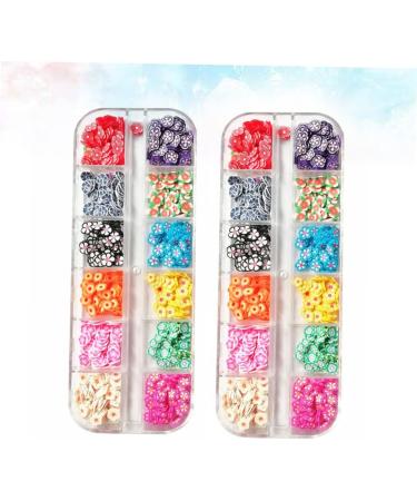 Healeved 2 Boxes 12 Polymer Clay Sequins Lemon Nail Art Fruit Nail Sequins Nail Decorations for Nail Art Nails Decoration Nail Art Accessories Nail Stickers Soft Pottery 3d The Flowers - Buy Online on GoSupps.com