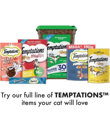 TEMPTATIONS Jumbo Stuff Cat Treats - Savory Salmon - Large Cat Treats 14oz (Pack of 1) - Buy Online on GoSupps.com