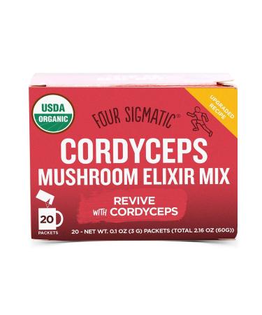 Four Sigmatic Mushroom Elixir Mix with Cordyceps 20 Packets 0.1 oz (3 g) Each