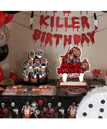 37 Pcs Chucky Cake Topper and Cupcake Toppers Set Chucky Birthday Party Supplies for Chucky Birthday Decorations - Buy Online on GoSupps.com