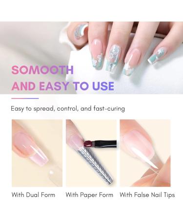 Makartt Poly Nail Gel Nail Extension Gel 50ML Builder Nail Gel Nail Extension White Pink Nude Clear Rosy Gel for Technician Starter DIY Salon Design 04 - Buy Online on GoSupps.com