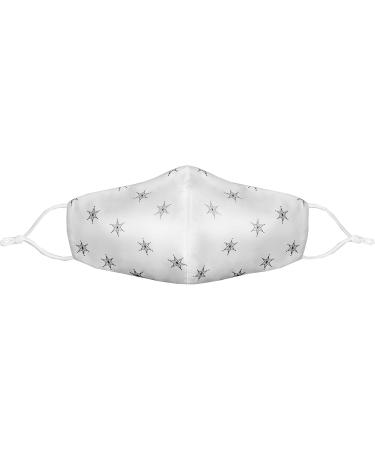 Buy 22Silk Mulberry Silk Face Mask - Stylish Reusable & Adjustable Women's Mask | 3D Chin Design | Breathable 100% Grade 6A Silk - Star White - Buy Online on GoSupps.com
