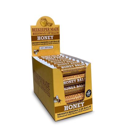 Beekeeper Made Beeswax Bulk Lip Balm, 40 Count Honey Flavor  For Men,  Women, and Children. Great for Gifts, Showers, & More Honey 0.15 Ounce  (Pack of 40)