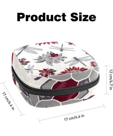 Women's Bonds Storage Pockets - Stylish Dragonfly & Flower Portable Period Kit | Feminine Product Bag for Girls - Buy Online on GoSupps.com