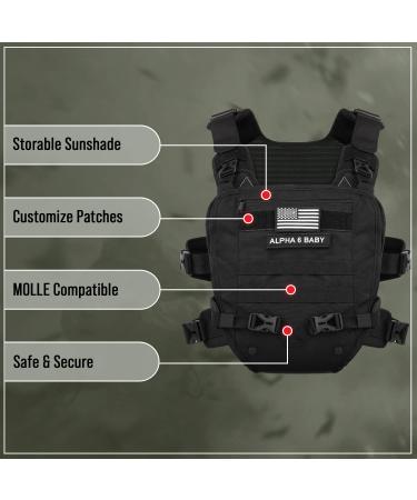 Alpha Six Baby Carrier - Tactical Black | All Day Comfort for Infants and Toddlers - Buy Online on GoSupps.com