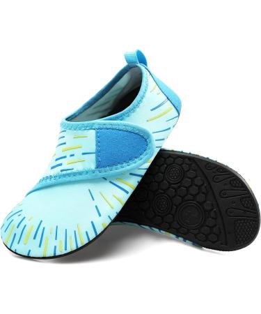 JIASUQI Kids Water Shoes Quick Dry Barefoot Aqua Socks - Blue - Size 2.5/3 UK Child - Buy Online on GoSupps.com
