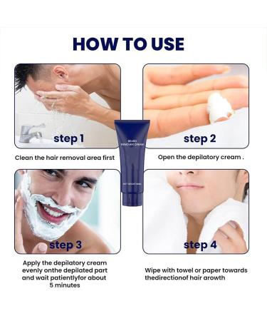Anshka Men Permanent Hair Beard Removal Cream Hair Removal Paste Face Hair Removal Spray Foam for Men Hair Removal Cream Suitable for All Skin Types 2 pieces - Buy Online on GoSupps.com