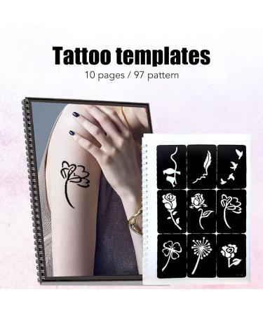 97pcs Glitter Stencils Set | Reusable Airbrush Templates for Body Art | Temporary Painting Kit for Kids & Adults - Buy Online on GoSupps.com