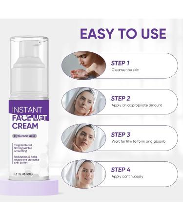 MOSKILA Instant Face Lift Cream - Anti-Aging Moisturizer for Skin Tightening, Fine Lines, and Wrinkles - Buy Online on GoSupps.com