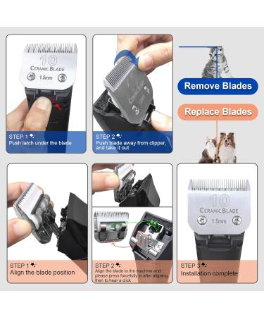 Detachable Pet Dog Grooming Ceramic Blades Compatible with Andis Size-5FC Cut Length 6.3mm 1/4 Compatible with Oster A5 Wahl KM Series Clippers - Buy Online on GoSupps.com