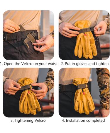 Multifunctional Glove Clip Holder - Key Ring Loop for Gloves & Gear - 3 Pack in Black Army Green Khaki | Perfect for Mountaineers & Climbers - Buy Online on GoSupps.com