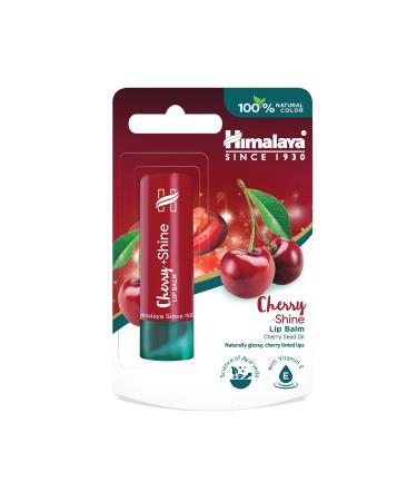 Himalaya Cherry Shine Lip Balm with cherry seed oil and vitamin E Natural glossy finish Nourishes hydrates and protects the lips 45 g