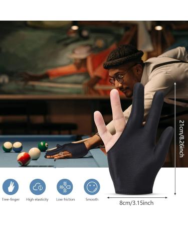 Poosr 20 Pieces Breathable Billiard Gloves - 3 Finger Snooker Gloves for Men & Women - Premium Billiard Accessories for Enhanced Grip - Buy Online on GoSupps.com