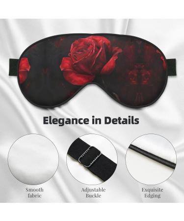 Red Rose Soft Sleep Eye Mask - Breathable Travel Eye Patch for Women | Perfect for Relaxation - Buy Online on GoSupps.com