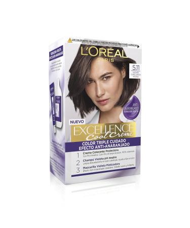 L'Or al Paris Excellence Cool Creme Ink Permanent Hair Color 5.11 Light Ash Brown - 1 Pack International Shipping Available - Buy Online on GoSupps.com