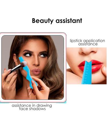 Eyeliner Applicator Tool - Silicone Eyeliner Tool Aid Portable Silicone Eyeliner Stencils Ruler Multifunctional Eye Makeup Tool for Eyeliner Eyeshadow Lipstick Hersil Blue - Buy Online on GoSupps.com