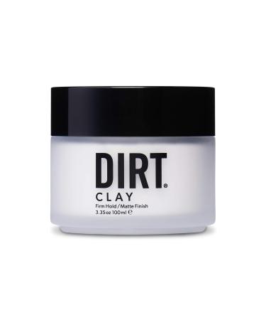 Dirt Clay - Vegan Hair Texturizing Pomade - Firm Hold, Matte Finish - 3.35 oz - All Hair Types- Straight, Fine, Curly, Frizzy, Wavy, Thick- Unisex Product for Men and Women