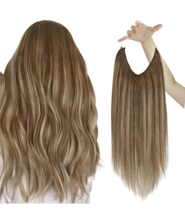 Easyouth Invisible Wire Hair Extensions Balayage Brown to Blonde Secret Hair Extensions Ombre Brown Wire Human Hair Extensions 80g 18 Inch 18 Inch 1-Wire #4/27/4 - Buy Online on GoSupps.com