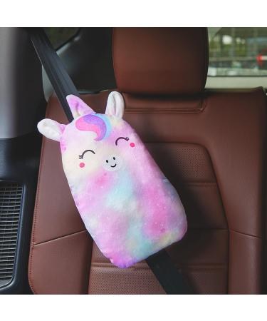 Basumee Unicorn Seat Belt Covers for Kids - Purple Seat Belt Pads for Car Head Support - Buy Online on GoSupps.com