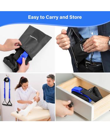 HOOMTREE Knee Replacement Recovery Aids Knee Trainer Increase Range of Motion Pain Relief Knee Slides for Exercise Speeding Recovery After Knee/Hip Surgery with Padded Handles and Foot Sleeve Blue - Buy Online on GoSupps.com