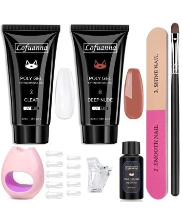 Acrylic gel polygel acrylic gel for nail poly nail gel set poly gel nails poly nail gel kit poly nail extension gel set poly nail gel starter kit with manicure tools polygel set for women kit 4