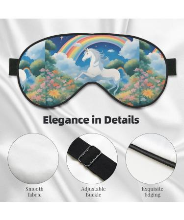 Unicorns Unisex Adjustable Buckle Blackout Sleep Eye Mask - Perfect for Home Travel Yoga & Naps - Buy Online on GoSupps.com