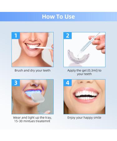 Professional Teeth Whitening Kit - Gel Pen Strips 32X LED Light Charging Case & Desensitizing Gel - Brighten Your Smile Anywhere - Buy Online on GoSupps.com