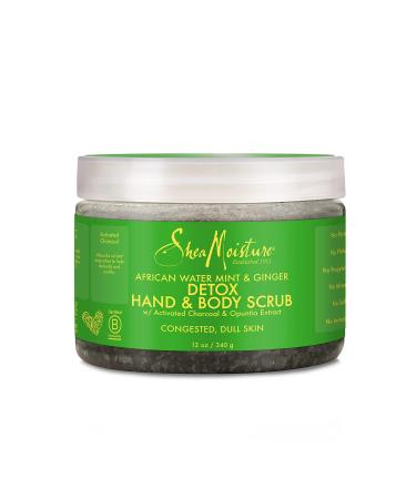 SheaMoisture African Wild Water Mint Detox & Stimulate Hand & Body Scrub 12 Ounce (Pack of 1)